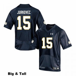 Notre Dame Fighting Irish Men's Phil Jurkovec #15 Navy Under Armour Authentic Stitched Big & Tall College NCAA Football Jersey XXT5499ED